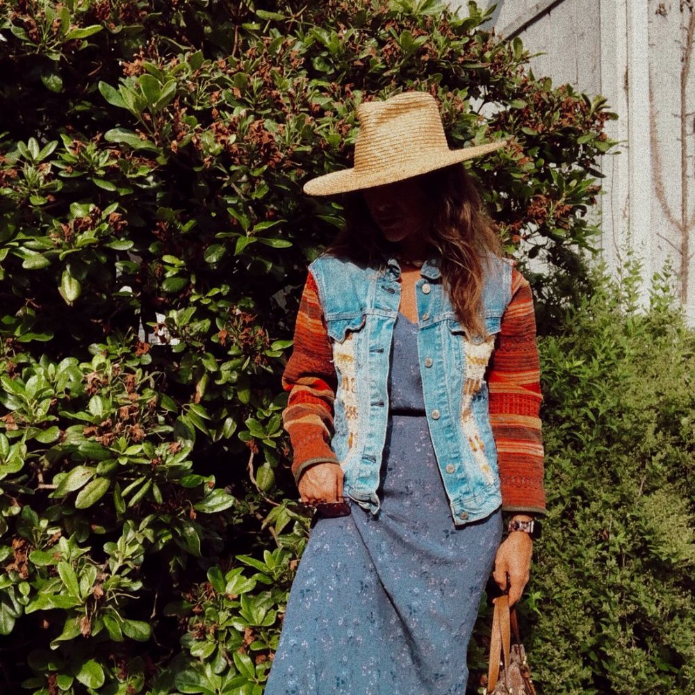 LAST CHANCE ! Levi's Upcycled Patchwork Denim Boho Fringe Jacket - Picture 2 of 7